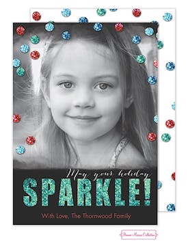 Sparkling Confetti Flat Photo Card