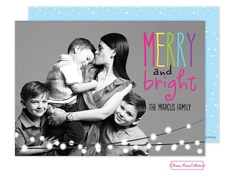 Colorful Holiday Flat Photo Card