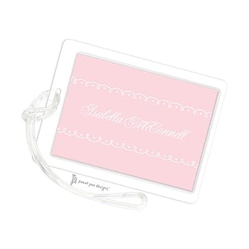 Curly Band Pink ID Tag
