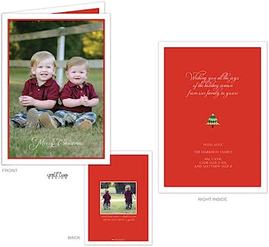 Choose Your Own Colors Holiday Card with 1 Folded Photo on the inside
