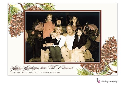 Fir Branches Holiday Flat Photo Card
