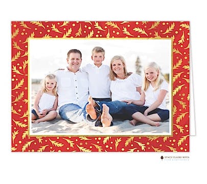 Framed Foliage Print & Apply Holiday Folded Photo Card