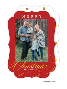 Shimmering Christmas Holiday Photo Card