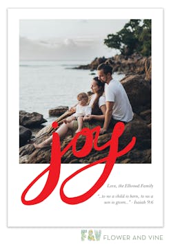 Hand Lettered Joy Digital Photo Card