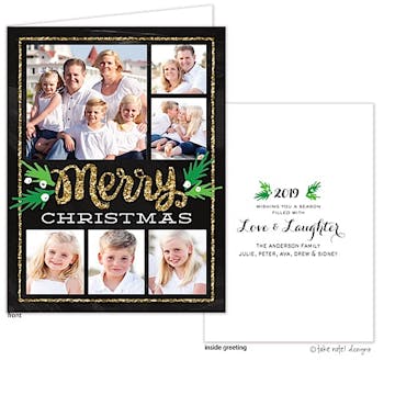 Merry Sparkle Holiday Folded Photo Card