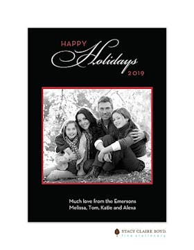 Happy Holidays Flat Photo Card