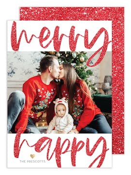 Merry Happy Holiday Photo Card