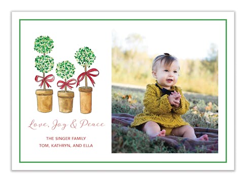 Boxwood Greens Holiday Photo Card