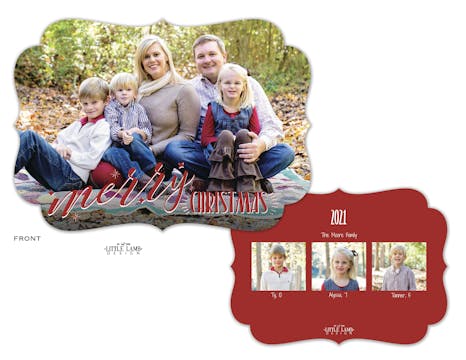 Bright Merry Christmas Holiday Photo Card