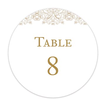 Lace Table Card-Round 