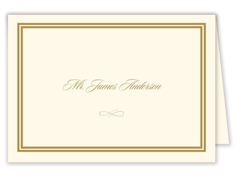 Double line border placecard