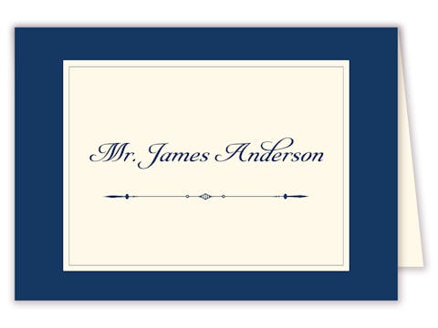 Simply Sophisticated Navy Placecard