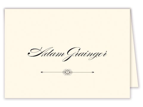 Calligraphy Folded Place Card