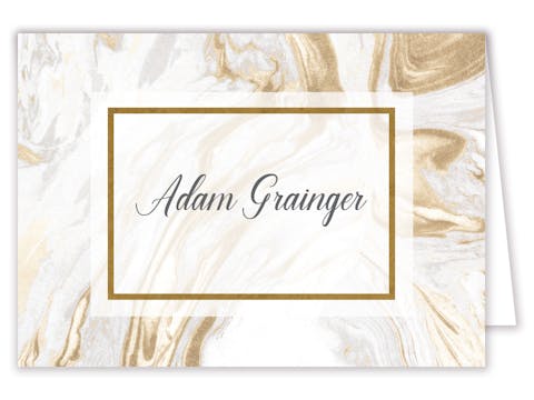 Lustrous Marble Foil-Pressed Placecard