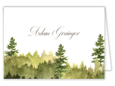 Watercolor Forest Placecard