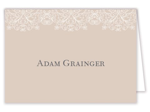 Lace Folded Place Card