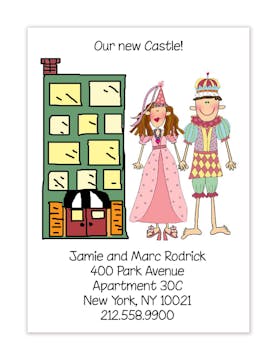 Personalized Character Vertical City Moving Card