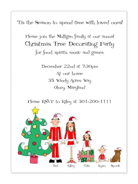 Personalized Character  Holiday Invitation