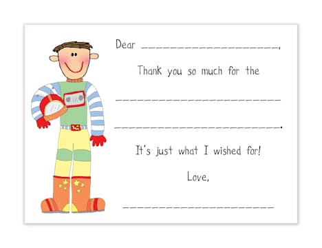 Personalized Character Astronaut Fill-In Notecard