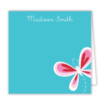 Butterfly Kisses Folded Calling Card 