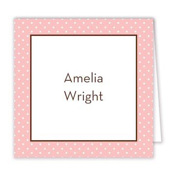 Amelias Party Folded Calling Card 