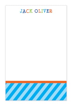 Funky Blue Letters Notepad