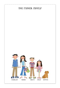 Personalized Character Family Notepad