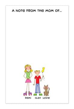 Personalized Character Mom Notepad