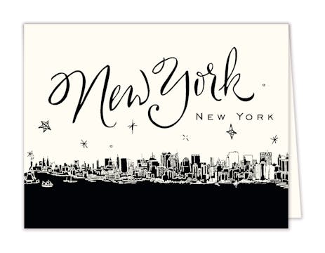 NYC Skyline Folded Note