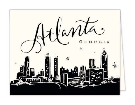 Atlanta Skyline Folded Note