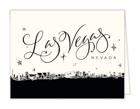 Las Vegas Skyline Folded Note