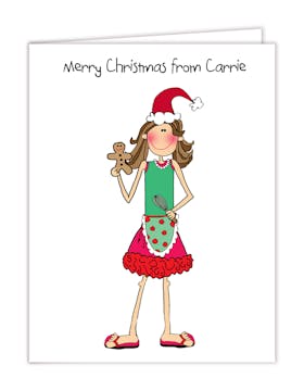 Personalized Character Holiday Cookies Folded Note