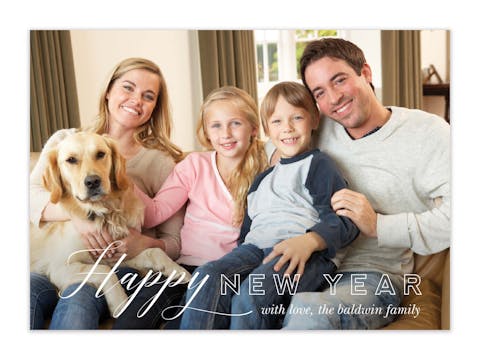 Happy New Year Holiday Photo Card