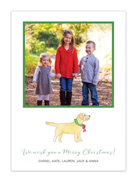 Furry Friends Holiday Photo Card - Click Personalize to Choose from Different Animals