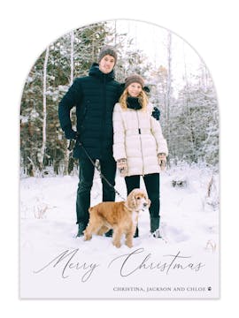 Arch Shape Holiday Photo Card