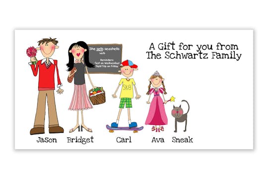 Personalized Character Family Gift Sticker