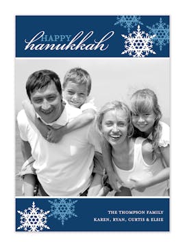 Hanukkah Snowflakes Photo Card
