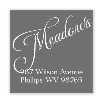 Grey and White Simple Return Address Label