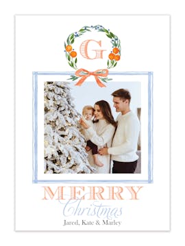 Citrus Berry Crest Holiday Photo Card