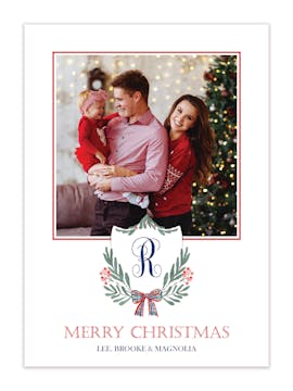 Holiday Crest Holiday Photo Card