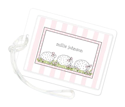 Little Lambs Pink ID Tag