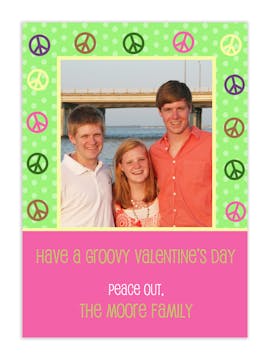 Peaceful and Groovy Valentine's Photocard