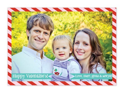 Striped Valentine's Photocard