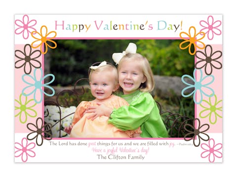 Fun Flowers Valentine's Photocard