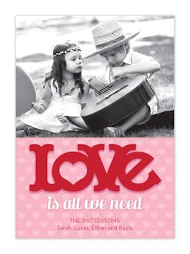 All We Need Valentine Photo Card