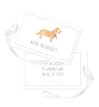 Furry Friends With Bows ID Tag - Click Personalize to Choose from Different Animals