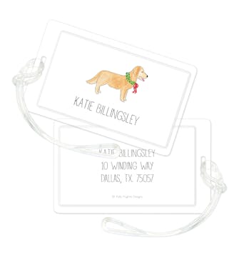 Furry Friends With Wreaths ID Tag - Click Personalize to Choose from Different Animals