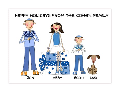 Personalized Character Holiday Flat Card