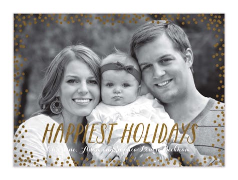 Confetti Holiday Foil Pressed Holiday Photo Card