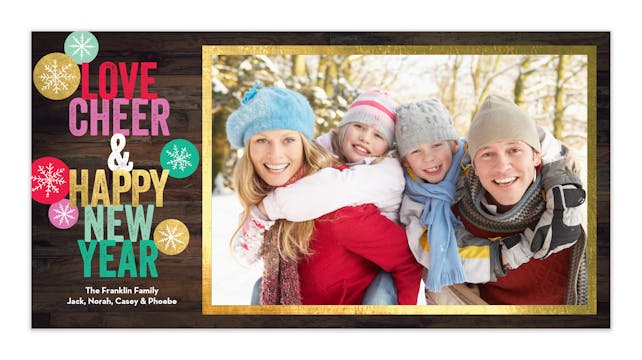 New Year Cheer Print & Apply Holiday Photo Card